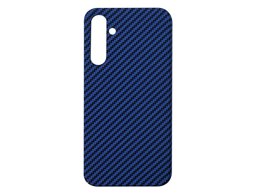 Plastic Carbon Case Samsung A35 blue