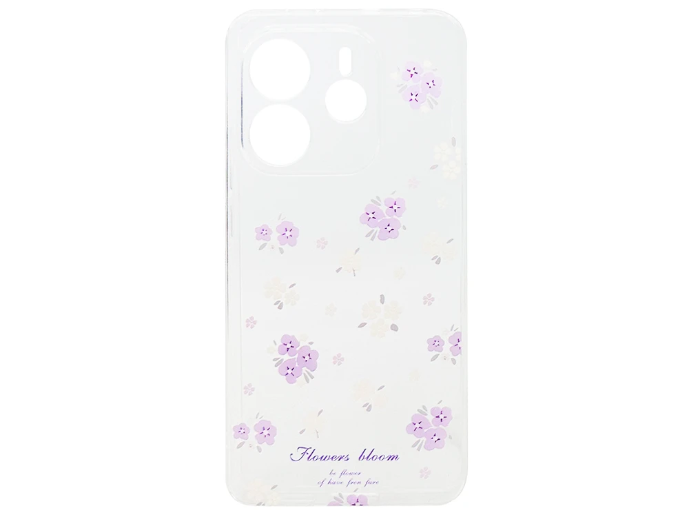 Накладка TPU Clear Joy Redmi Note 14 4G flowers bloom