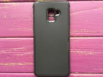 Силікон ребристий бік Samsung A8+(18) Black