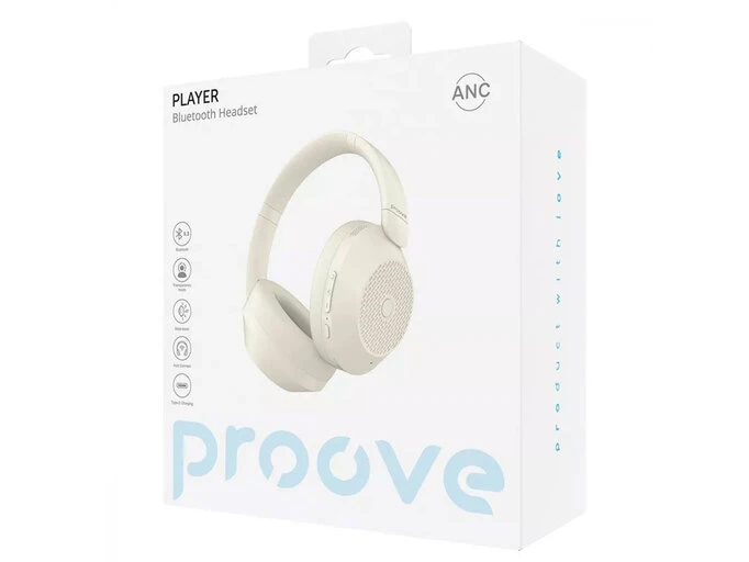 Bluetooth навушники Proove Player with ANC beige