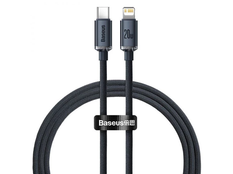 Кабель Baseus Crystal Shine Type-C to Lightning 20W (1.2m) black