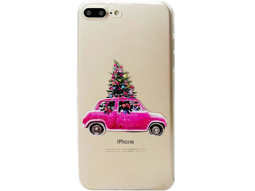 Накладка силікон Print iPhone 7+/8+ Pink car