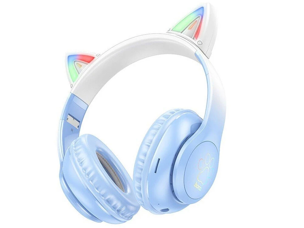 Наушники HOCO W42 CAT EAR Wireless blue