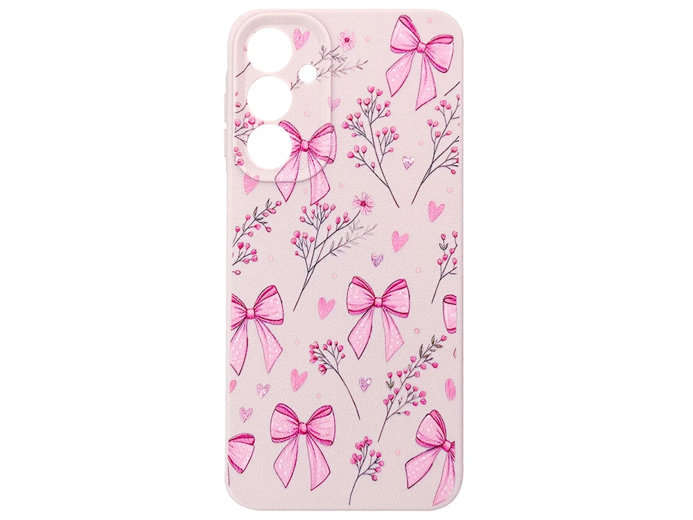 Накладка Silicone Print Sweet Bows Samsung A16 pink