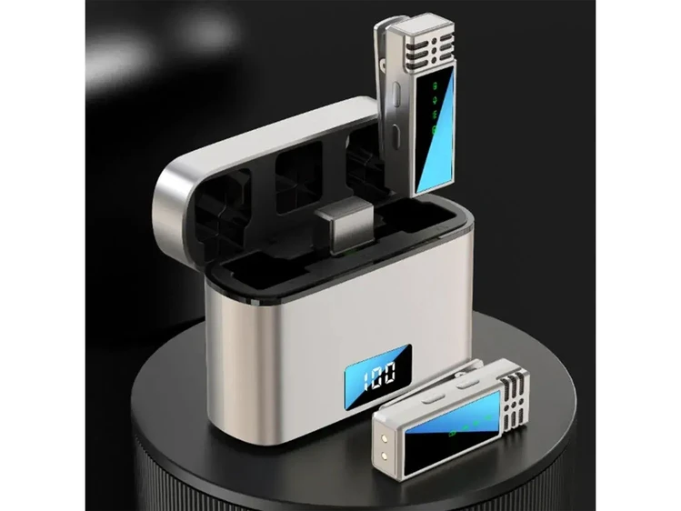 Петличний мікрофон Wireles Jmary MW-15 Lightning gray