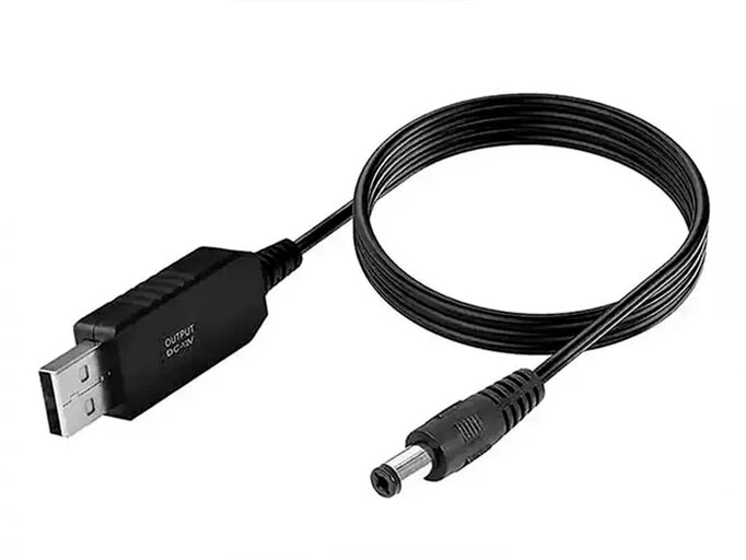 Кабель живлення для роутера/модема USB-DC (5V to 12V) 5.8mm