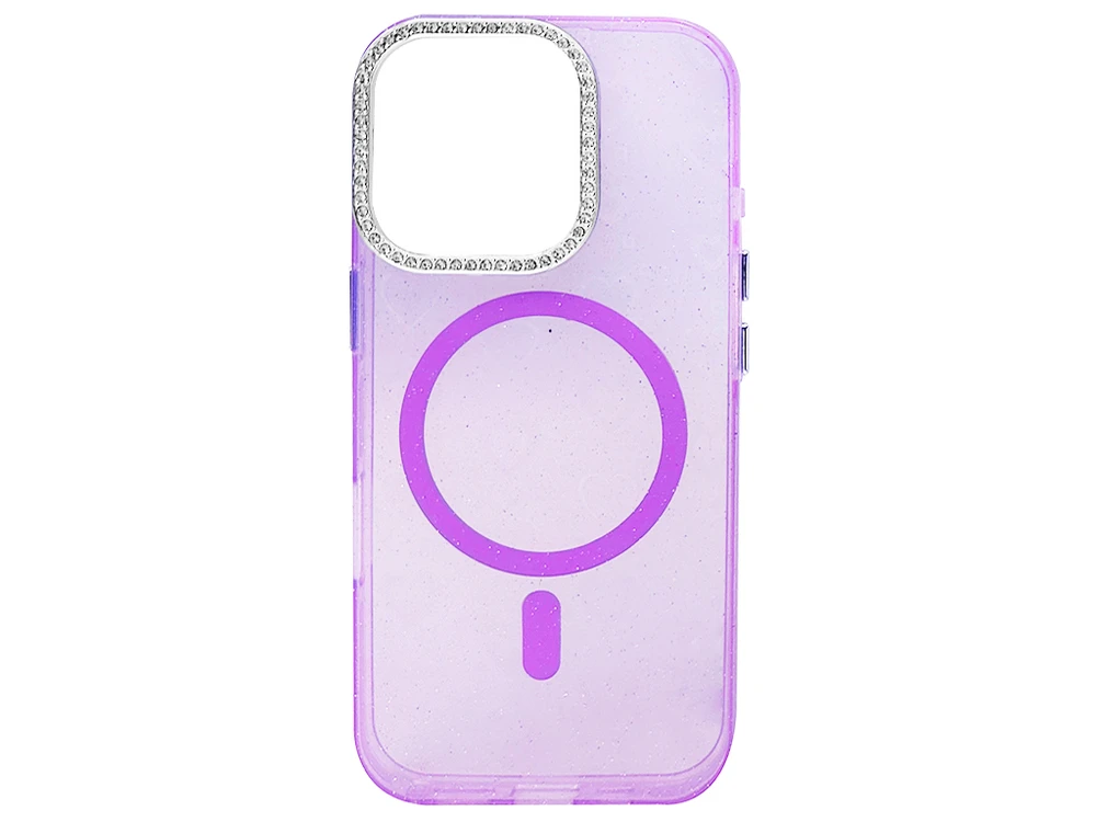 Накладка Mirage Hearts Diamond Camera MagSafe iPhone 16 Pro purple