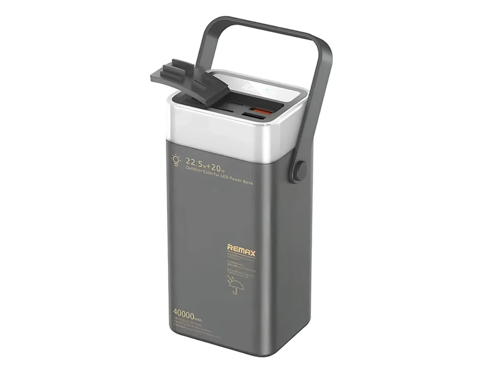 Power Bank Remax RPP-596 QC22.5W/PD20W/Lamp 40000 mAh gray