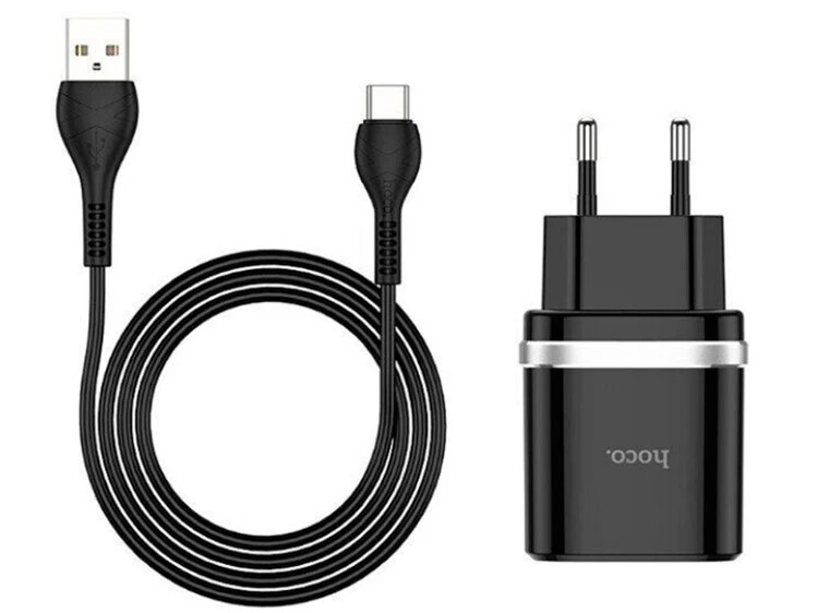 МЗП HOCO C12Q 1USB/3A/18W/QC3.0 + кабель Micro black