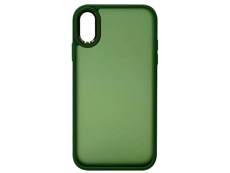 Shadow Matt Metal Buttons iPhone Xr green