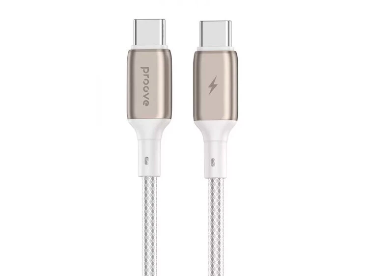 Кабель Proove Dense Metal Type-C to Type-C 60w (2m) white
