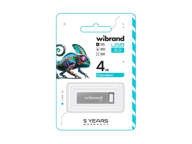 USB Flash 2.0 Wibrand Chameleon 4Gb silver