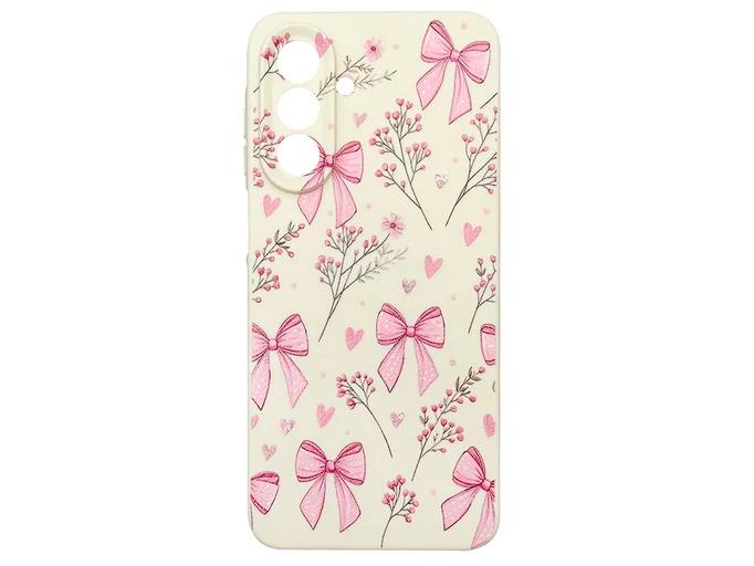 Накладка Silicone Print Sweet Bows Samsung A26 vanilla