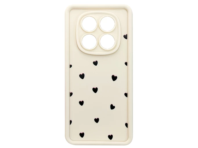 TPU Hearts Black Camera Redmi Note 14 Pro vanilla