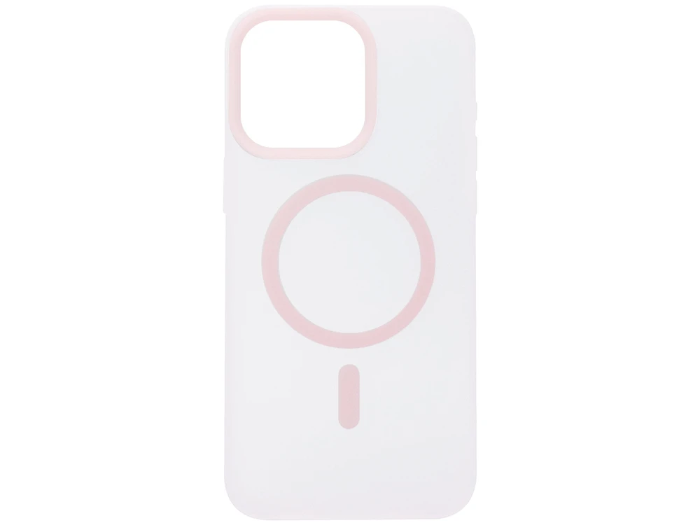 Накладка Silicone Matt MagSafe iPhone 15 Pro Max light pink