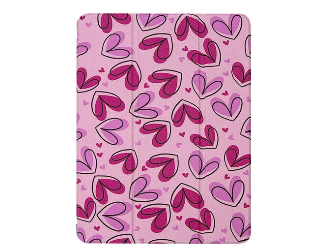 Силиконовый чехол Print для iPad 10.2 (19) с креплением для стилуса pink love