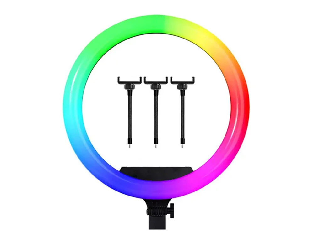 Светодиодная стойка 220V RGB ZB-256 45см без штатива черная