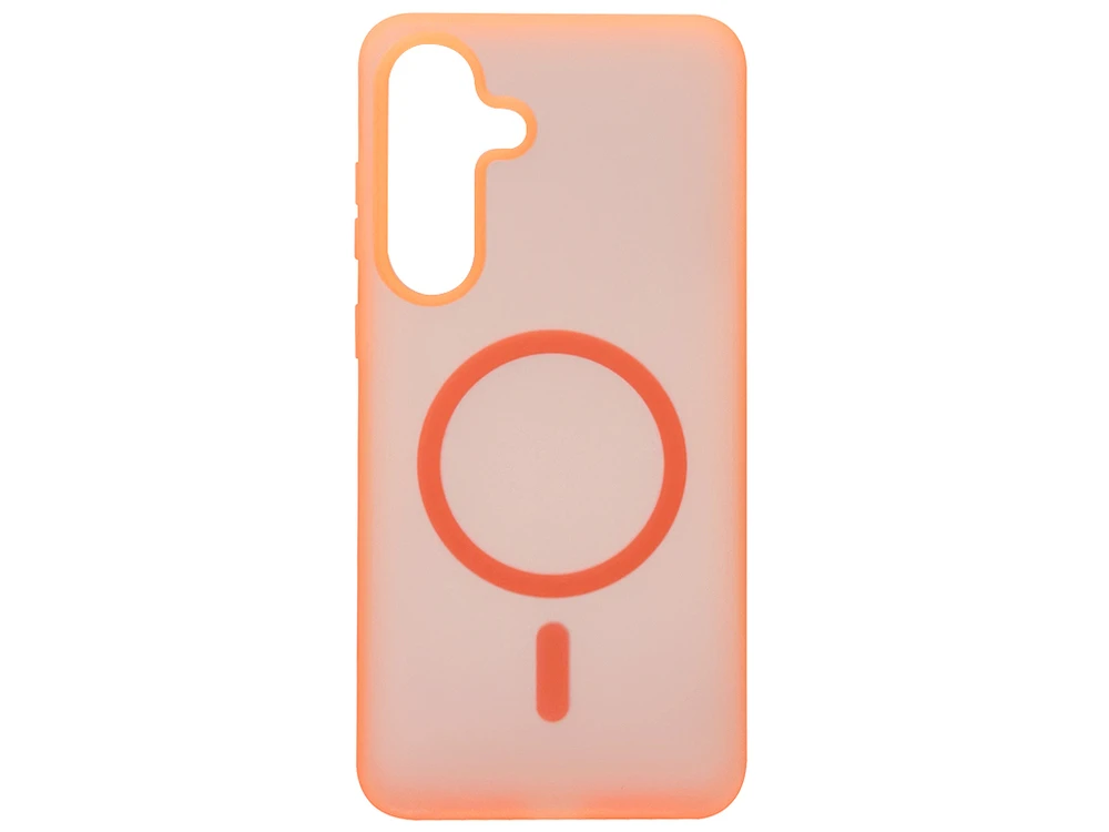 Накладка Silicone Matt MagSafe Samsung S25 FE orange