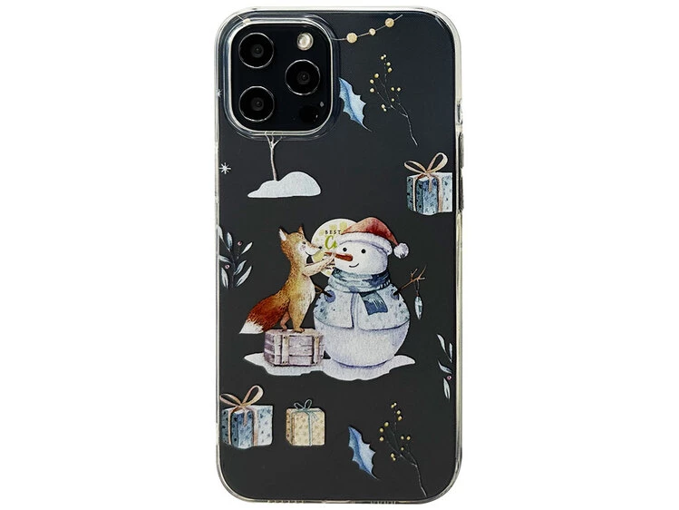 Накладка силікон Print iPhone 12 Pro Max Fox and snowman