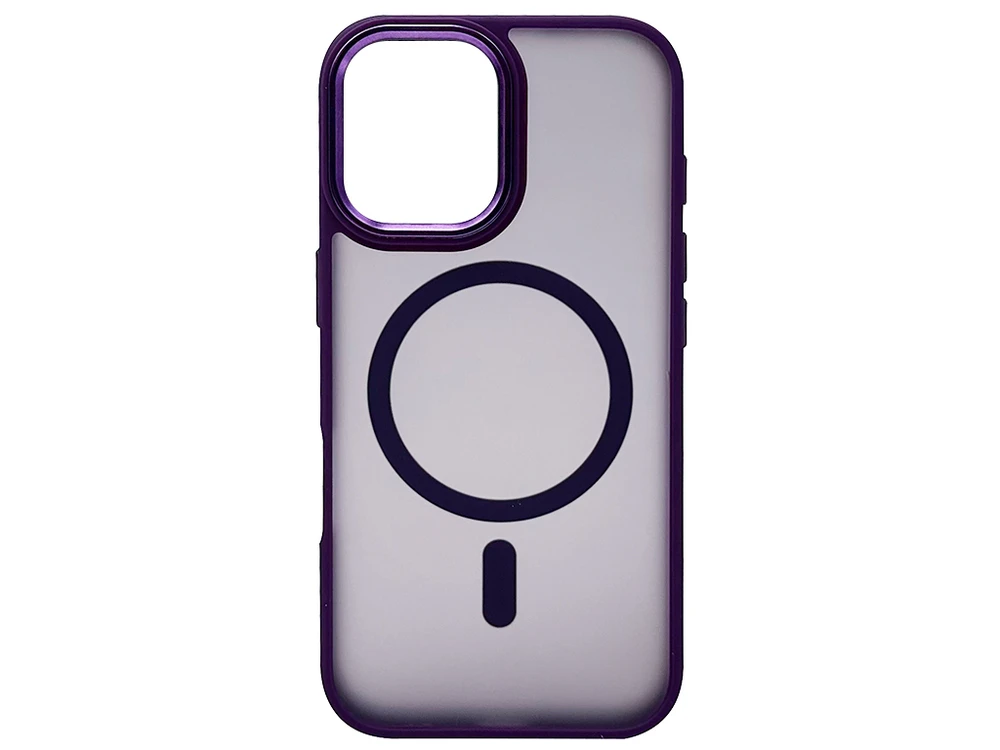 Shadow Matt Metal Buttons MagSafe iPhone 16 deep purple