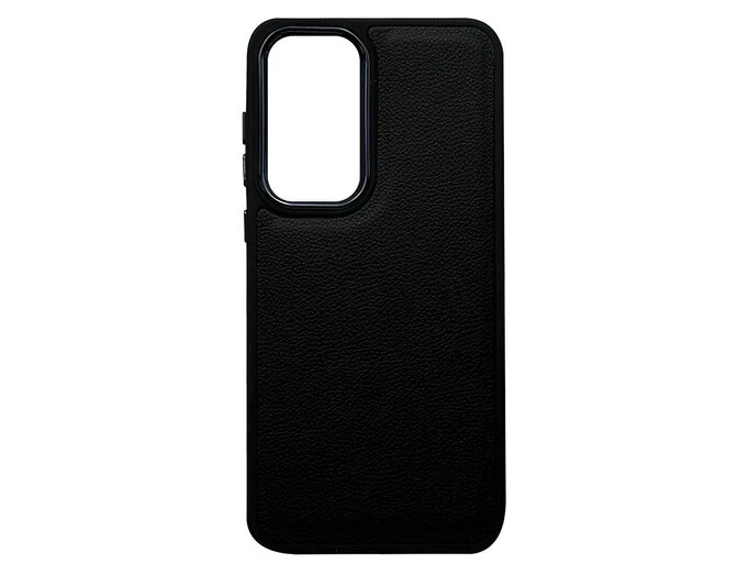 Накладка Colorful Matte Metal Frame Leather Samsung A35 black