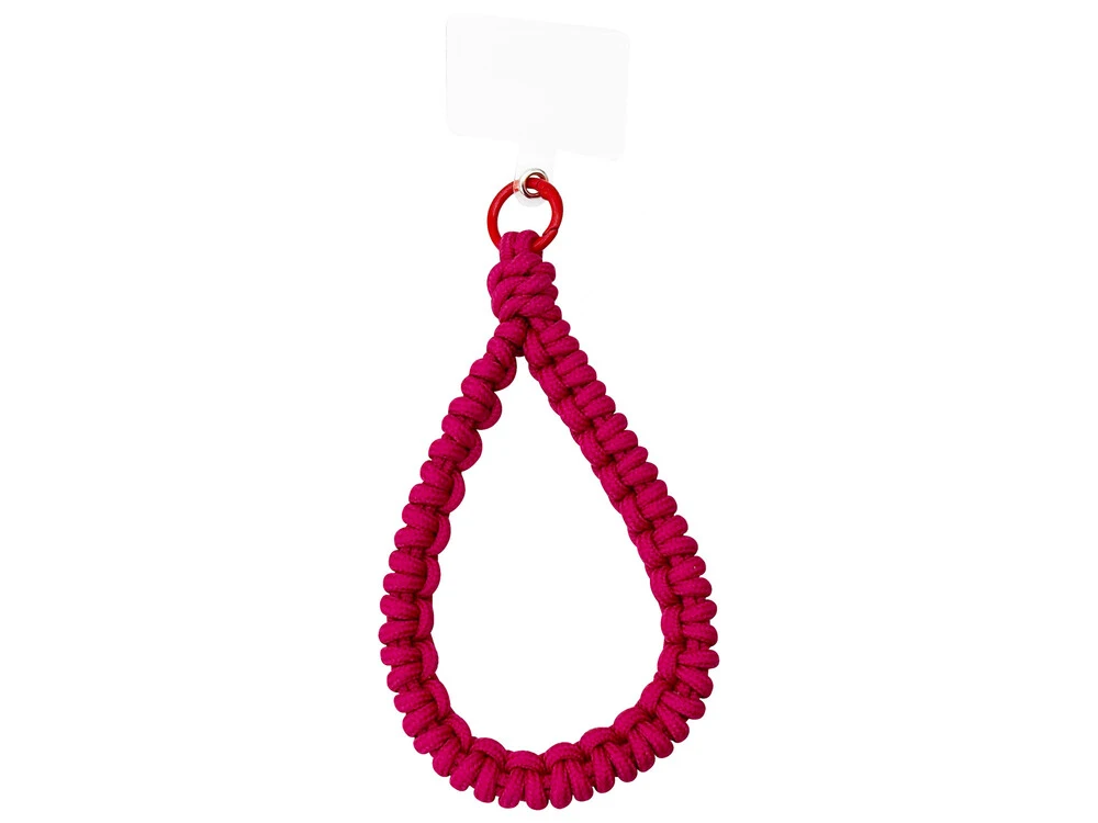 Ремінець- браслет Lanyard Weavingl для телефону hot pink
