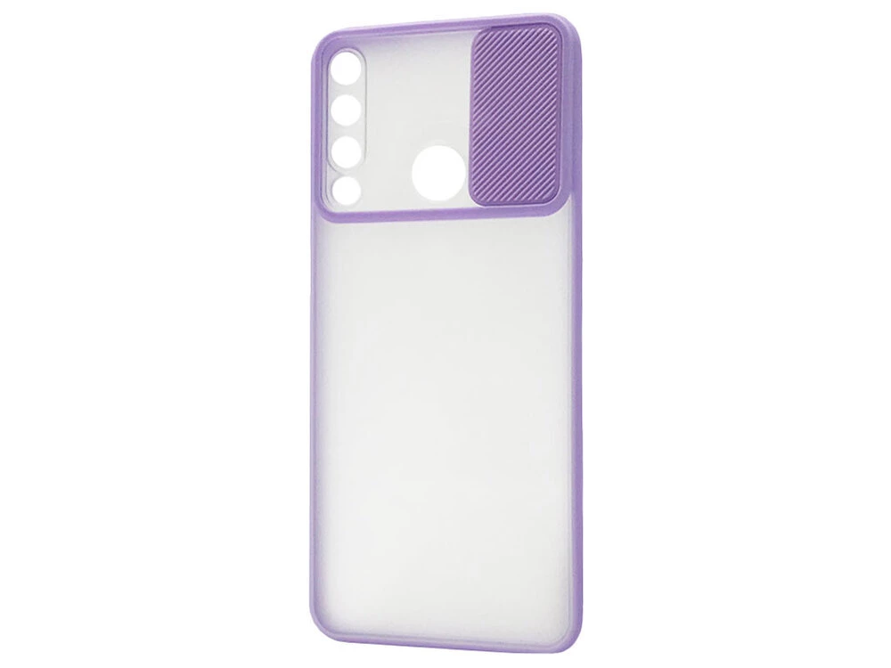 Matte case hide camera Huawei P40 Lite E light purple