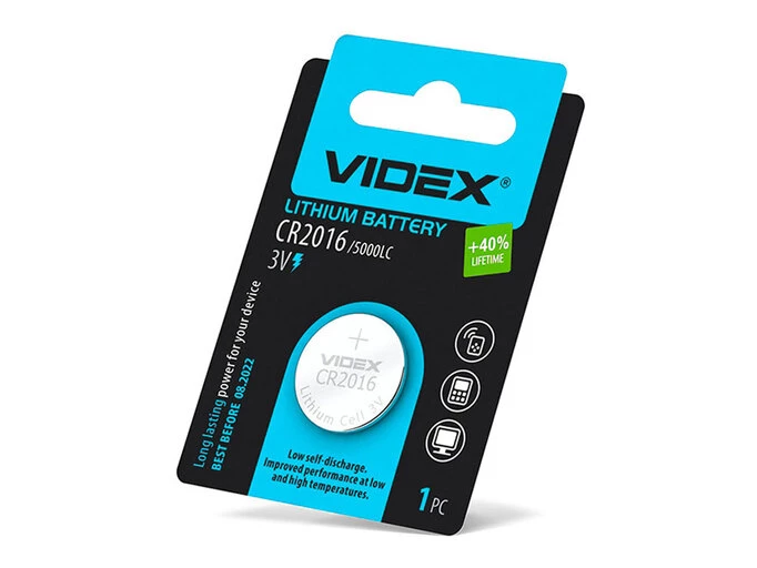 Батарейка VIDEX 2016 BLI 5