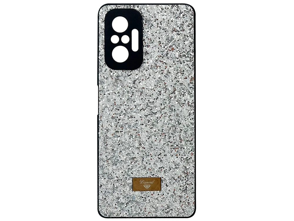 Накладка Level Shining Diamond Redmi Note 10 Pro silver