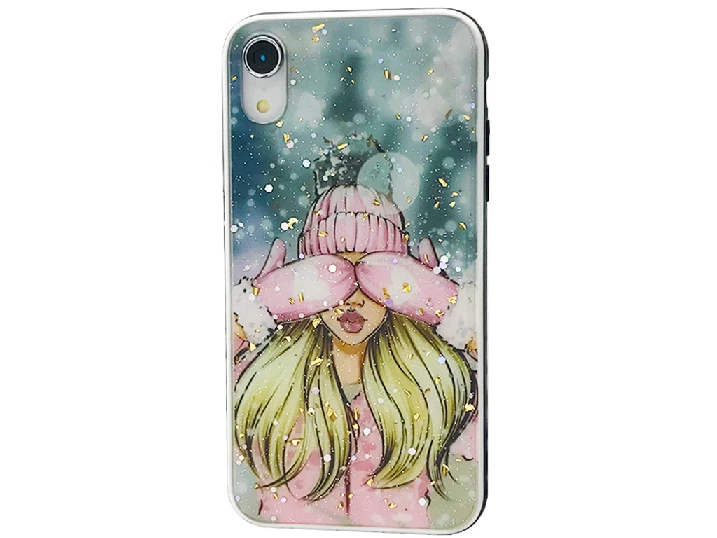 Накладка Confetti iPhone Xr pink gloves girl