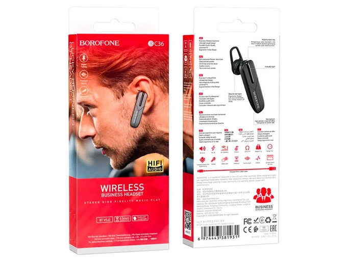 Bluetooth гарнітура Borofone BC36 black
