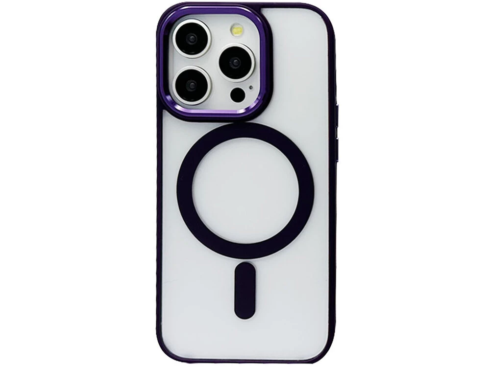 Shadow Gloss Metal Buttons MagSafe iPhone 15 Pro deep purple