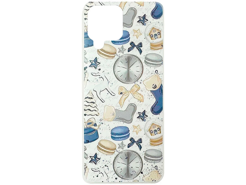 Накладка силікон Print Samsung A22/M22/M32 Holiday mood blue