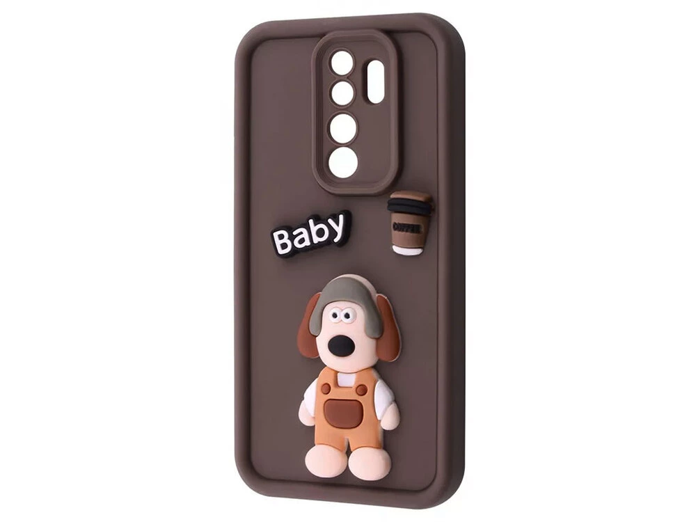 TPU 3D Toys Dog Camera Redmi Note 8 Pro brown