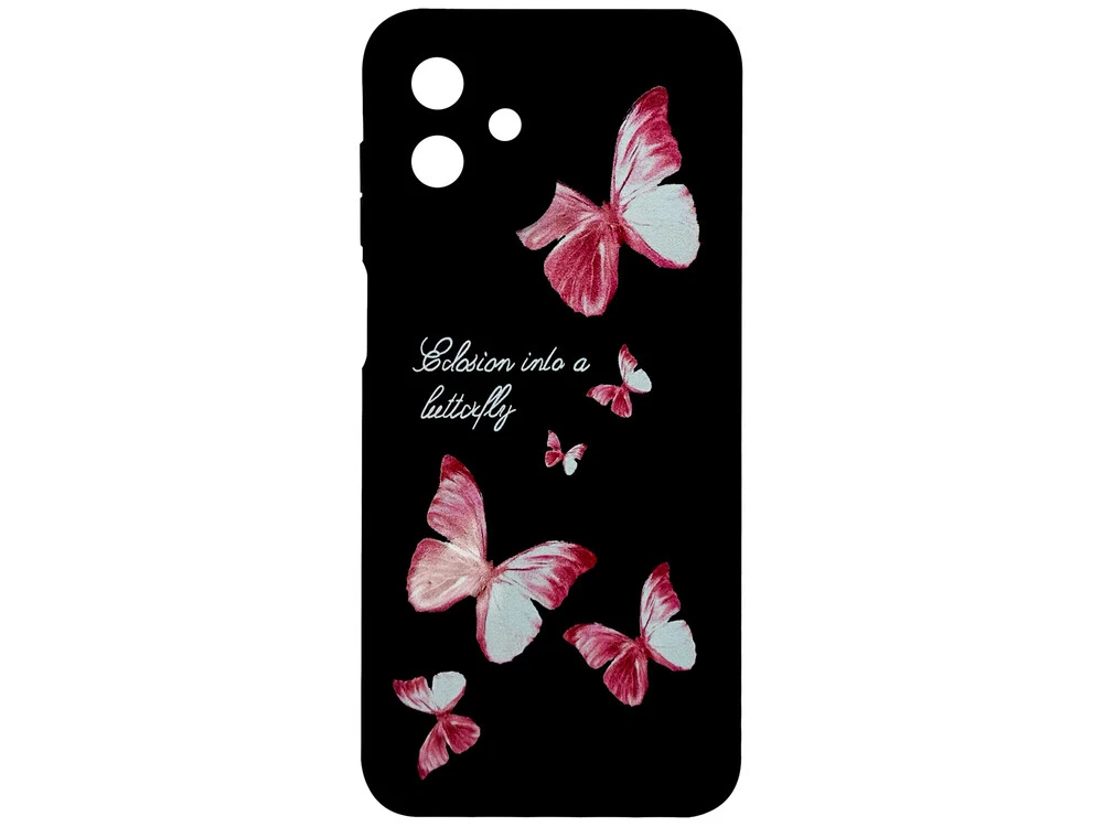 TPU Butterflies Camera Samsung A07 black