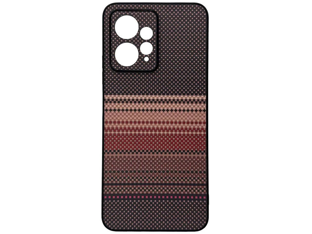 Накладка Elite Carbonique Redmi Note 12 beige/red/black