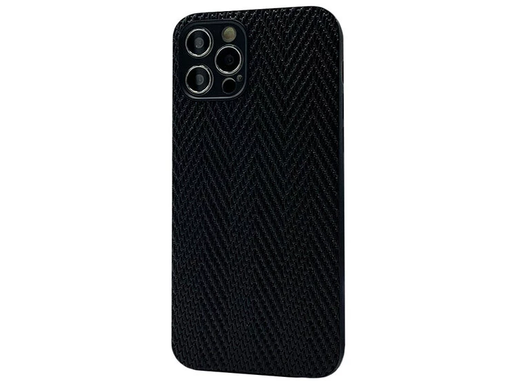 Накладка Leather Weaving iPhone 13 Pro black