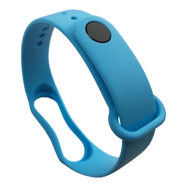 Силиконовый ремешок Mi Band 3/4 светло-голубой