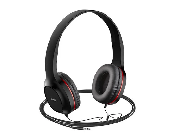 Наушники BIG HOCO W24 black/red