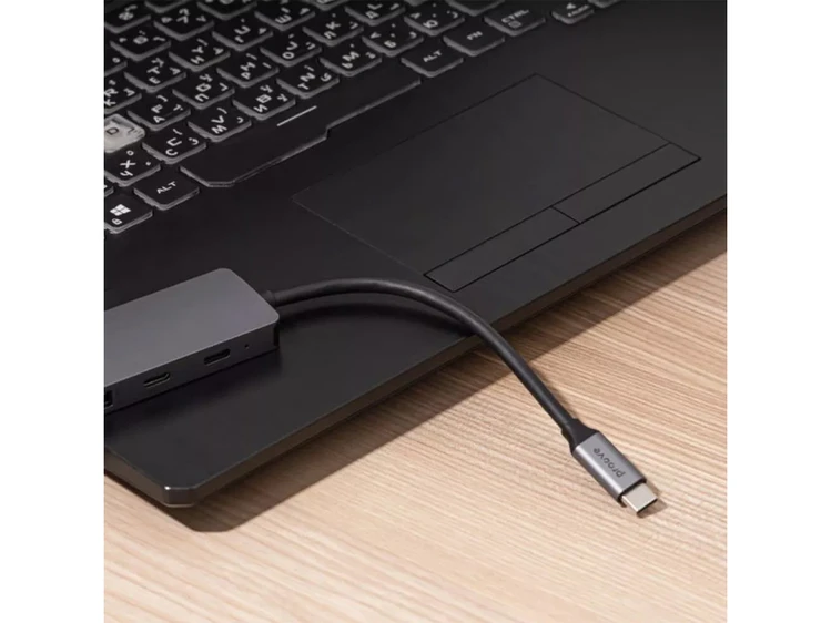 Type-C HUB Proove Iron Link 5 in 1 to 2USB 3.0 + 2Type-C + 1HDMI silver