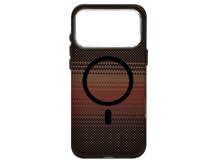 Накладка Elite Carbonique Metal Frame iPhone 17 Pro Max red/black/beige/brown