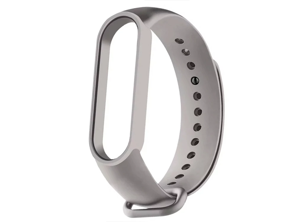 Силиконовый ремешок Mi Band 5/6 серый