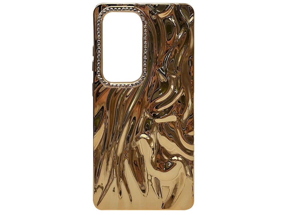 Накладка Crystal Wave Diamond Camera Samsung S25 Ultra gold