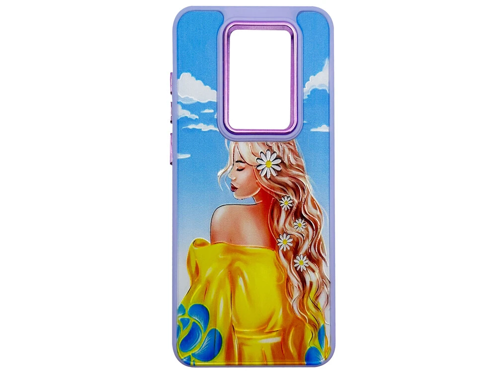 Чохол Matte Picture Girls Redmi Note 9 yellow blouse violet