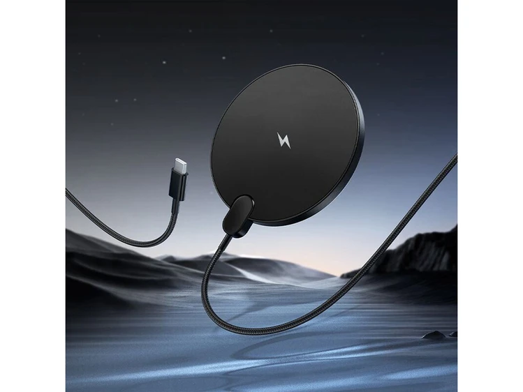 Wireless Charger Hoco CW62 Display 15W/2.0A Type-C black