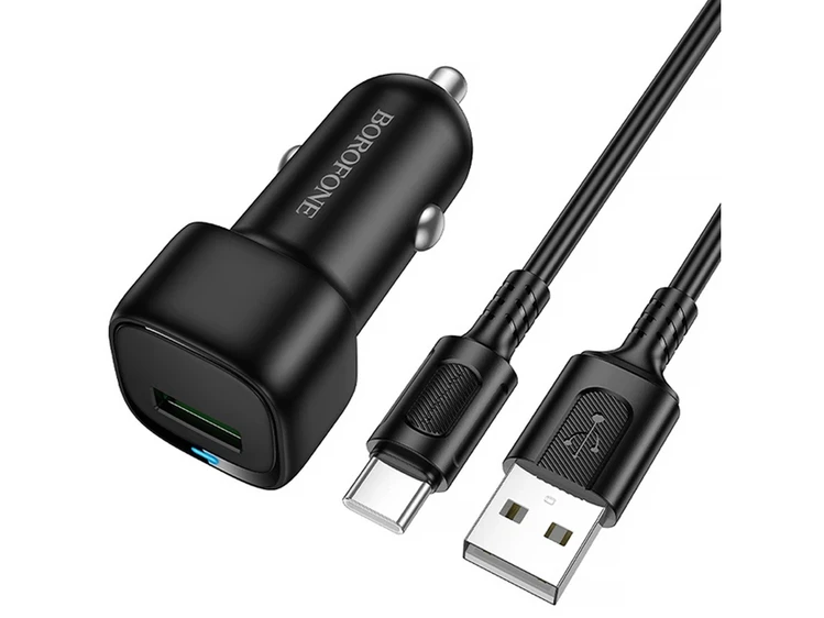 АЗП Borofone BZ34 1USB 18W + кабель Type-C black