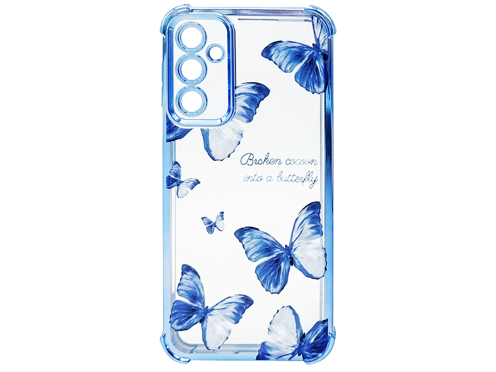 Ультрабронь силікон Print Samsung A24 butterflies blue