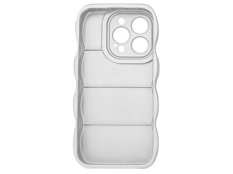 Накладка Waves Luxury 3D silver heart iPhone 16 Pro Max + ремінець на руку silver