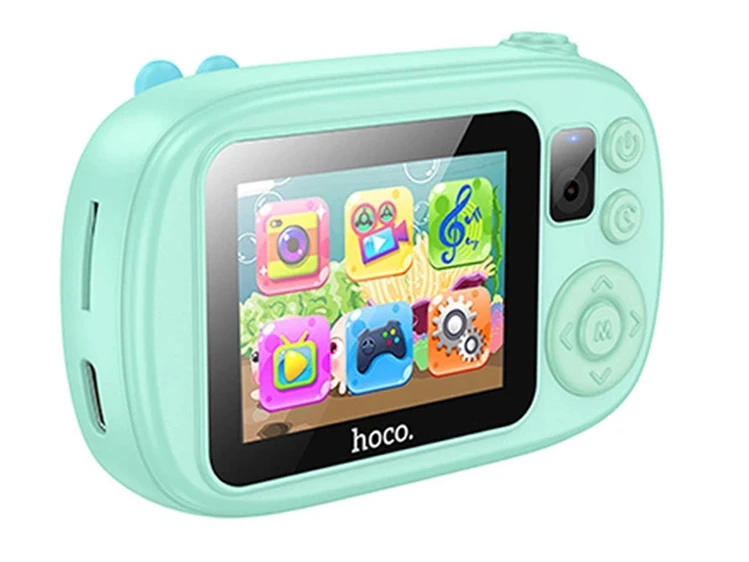 Baby Photo Camera HOCO DV205 Dual mint/ blue