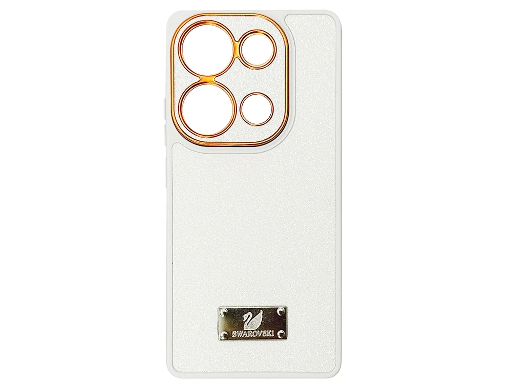 Накладка Sand Swarovski Camera Redmi Note 13 Pro 4G/Poco M6 Pro 4G/Redmi Note 14S white